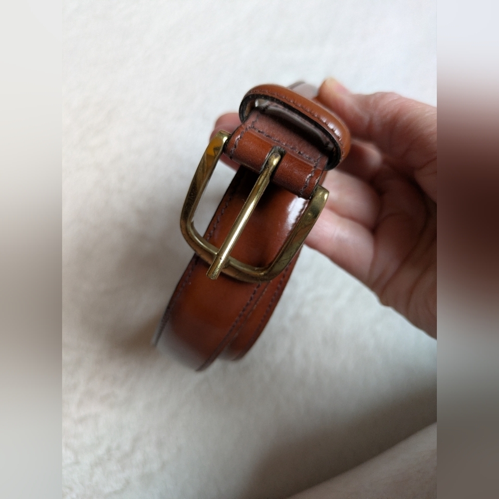 Trafalgar Brown Calf Leather Men's Belt 36